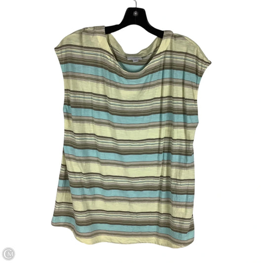 Top Short Sleeve Basic By J. Jill In Striped Pattern, Size: L
