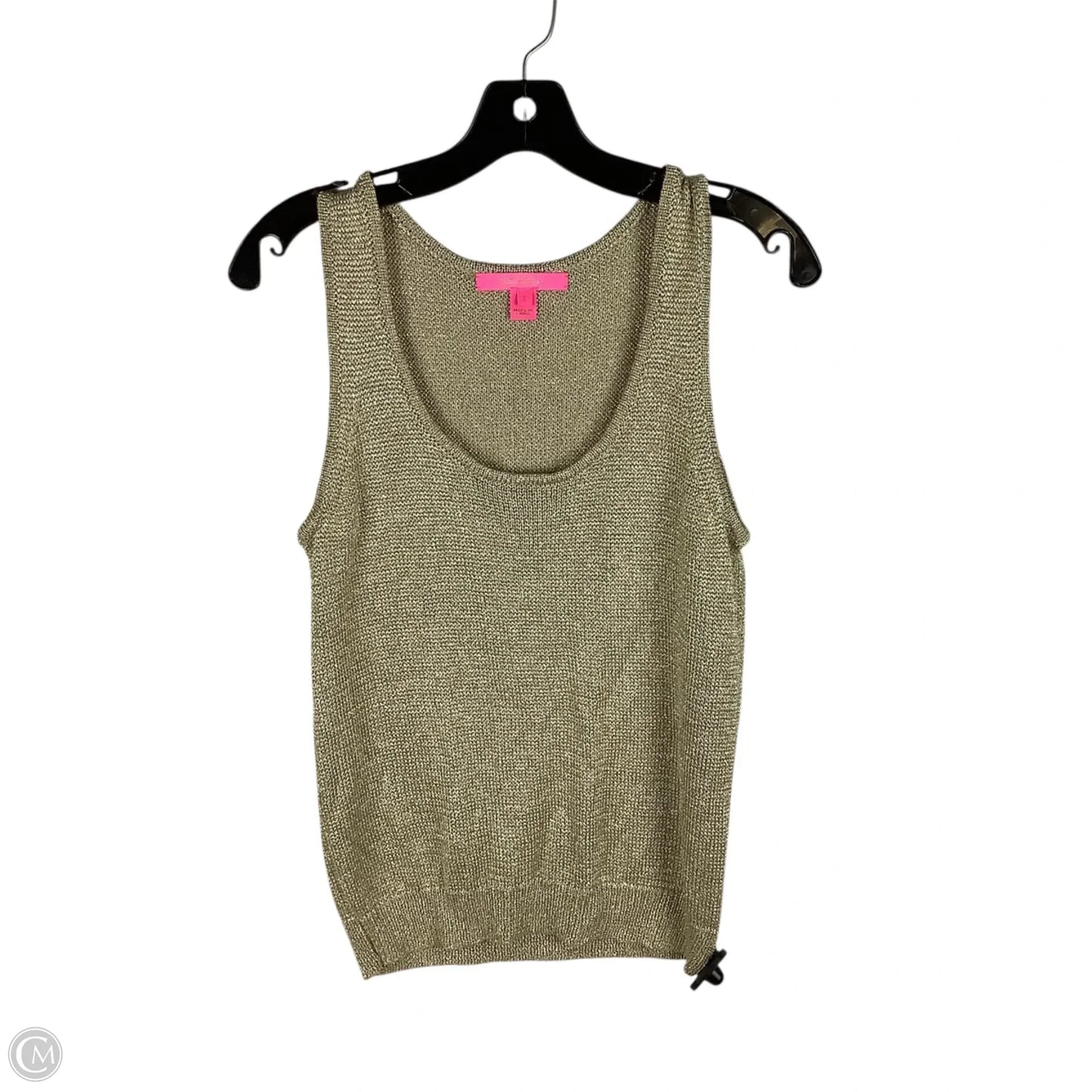 Top Sleeveless Designer By Lilly Pulitzer In Gold, Size: S