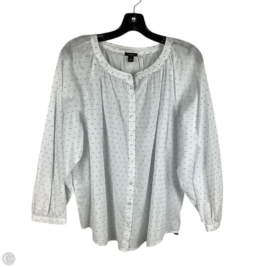 Top Long Sleeve By Ann Taylor In White, Size: L