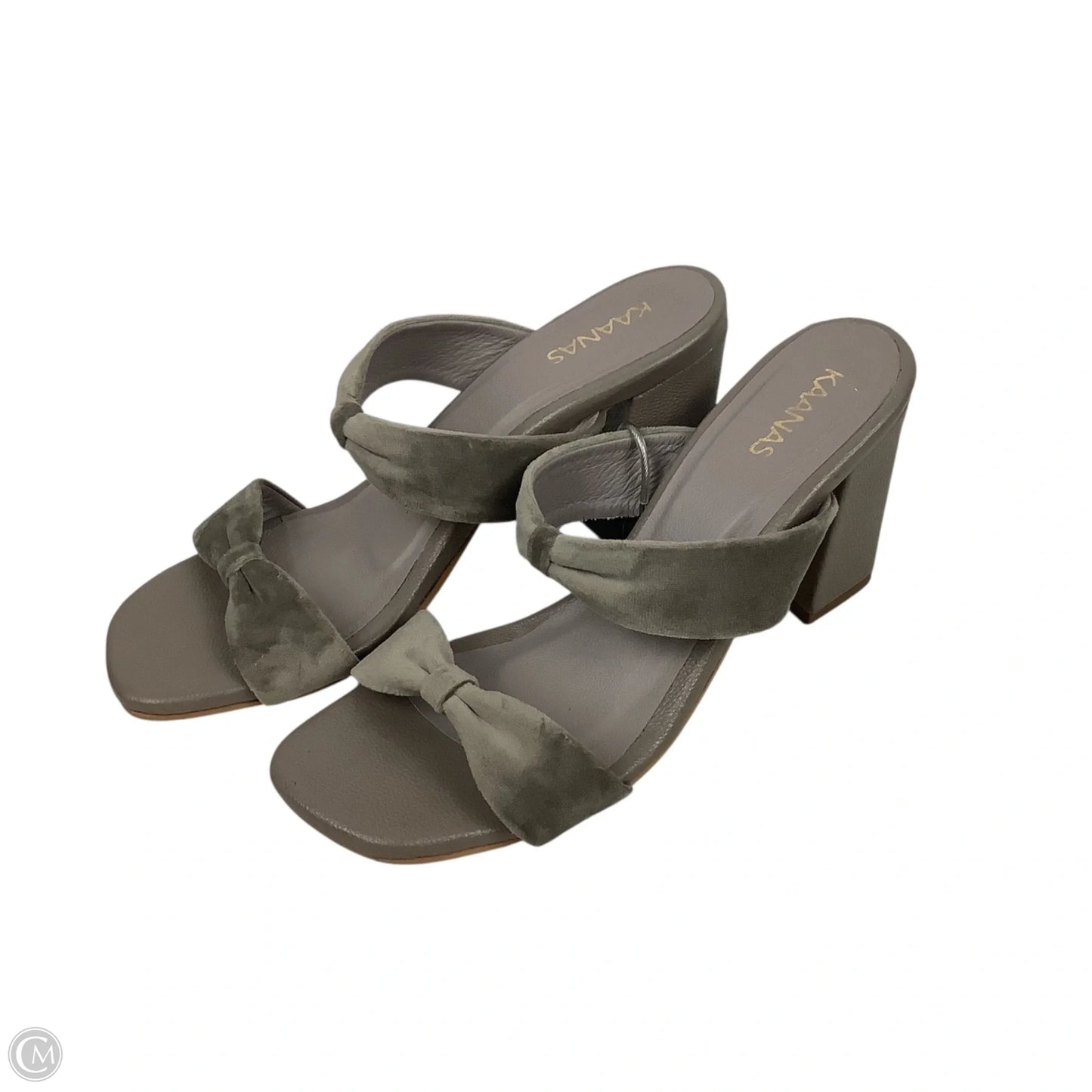 Sandals Heels Block By Cmc In Grey, Size: 9