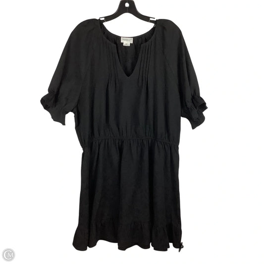 Dress Casual Short By Chicsoul In Black Floral, Size: 2x