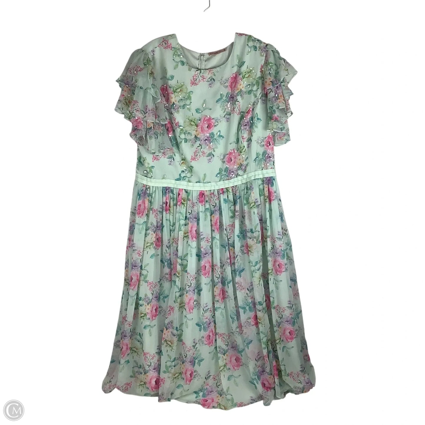 Dress Party Midi By Cmc In Floral Print, Size: 18