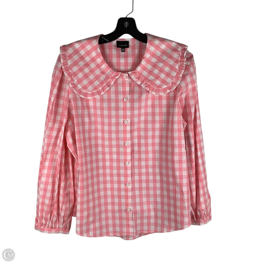 Top Long Sleeve By Who What Wear In Pink, Size: Xxl