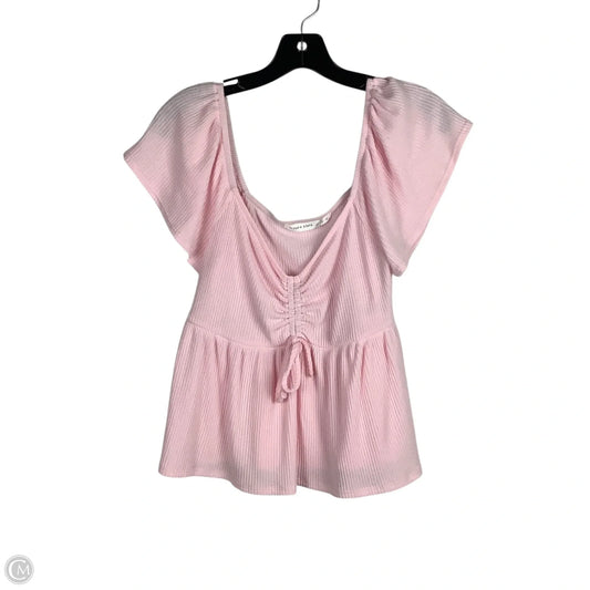 Top Short Sleeve By Altard State In Pink, Size: L