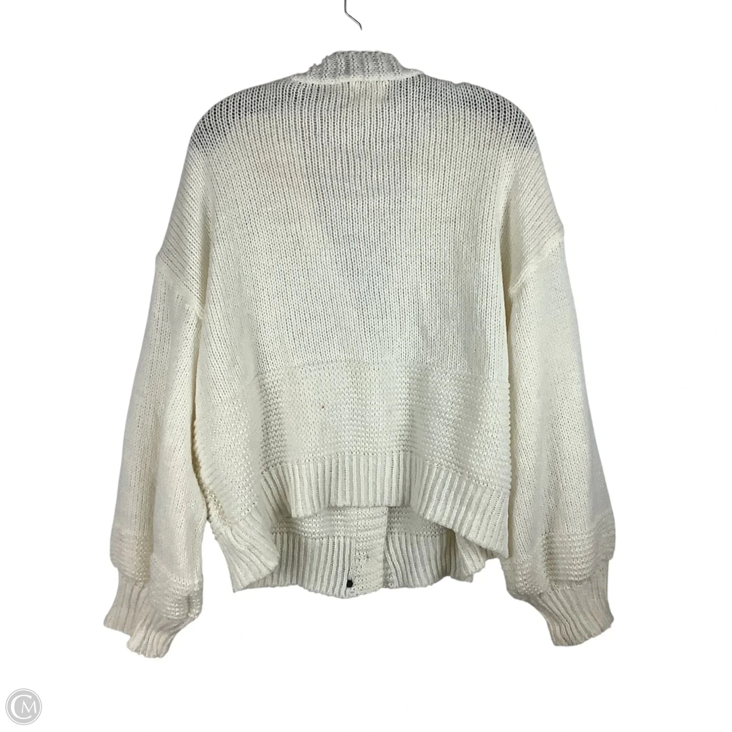 Sweater Cardigan By Bibi In White, Size: L