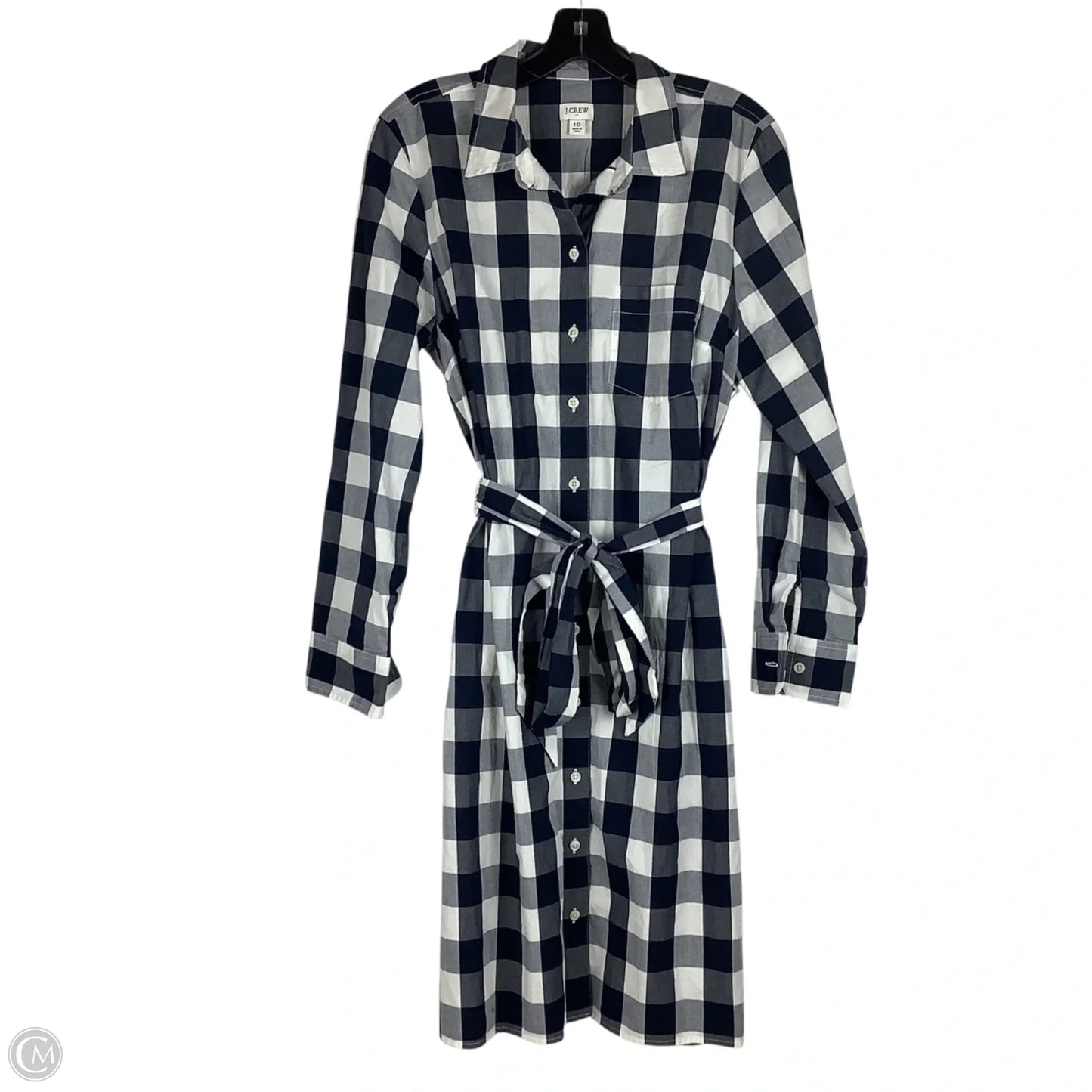 Dress Casual Midi By J. Crew In Plaid Pattern, Size: 10