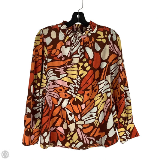 Top Long Sleeve By Jodifl In Brown, Size: S