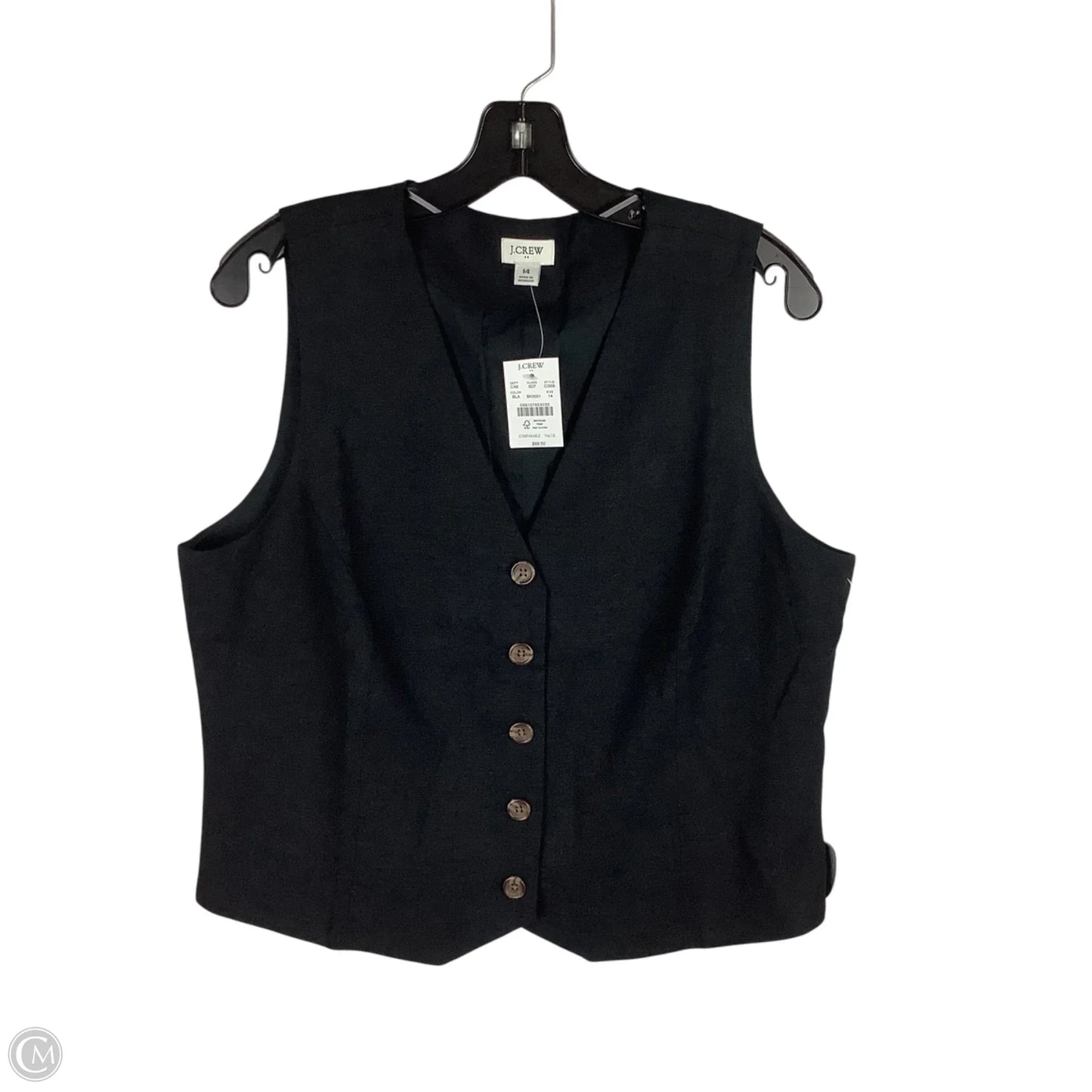Vest Other By J. Crew In Black, Size: 14