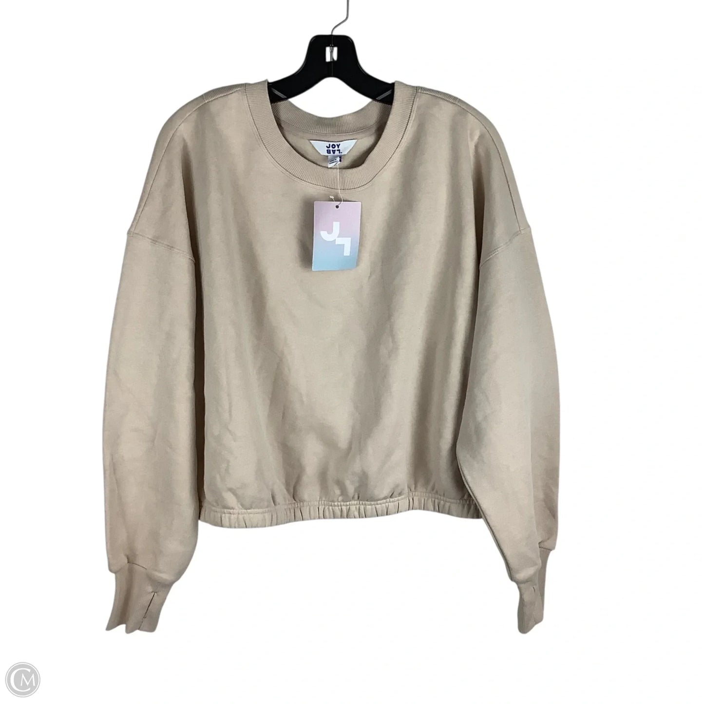 Athletic Sweatshirt Crewneck By Joy Lab In Tan, Size: Xl