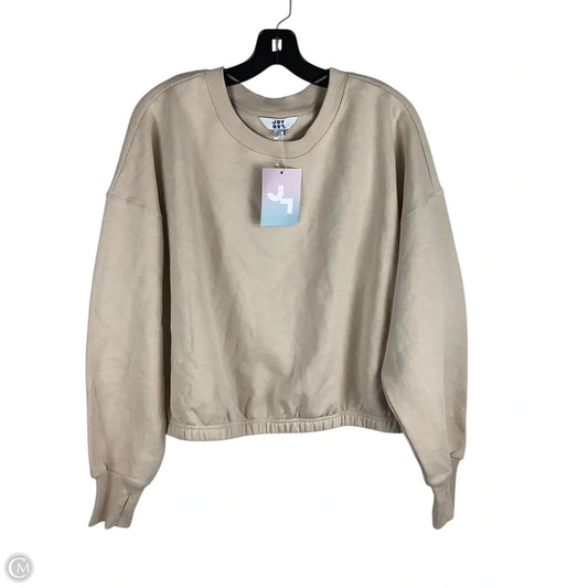 Athletic Sweatshirt Crewneck By Joy Lab In Tan, Size: Xl