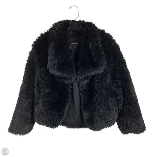 Jacket Faux Fur & Sherpa By Love Tree In Black, Size: L