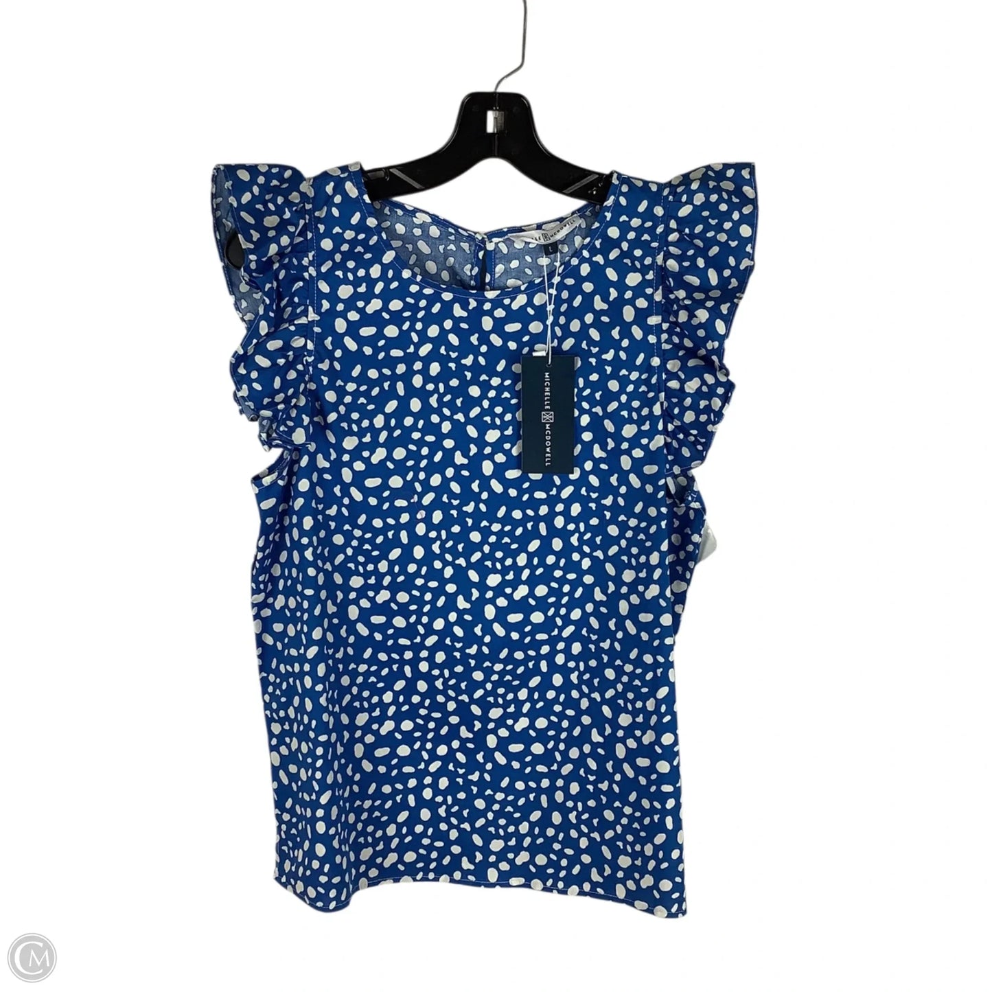 Top Sleeveless By Michelle Mcdowell In Blue, Size: L