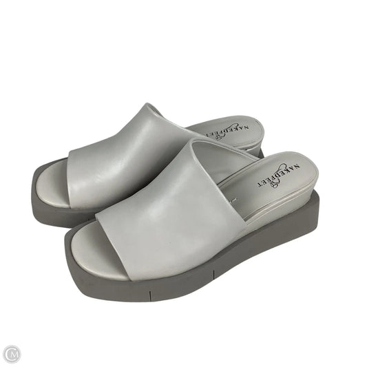 Sandals Heels Wedge By Cmc In Grey, Size: 8.5