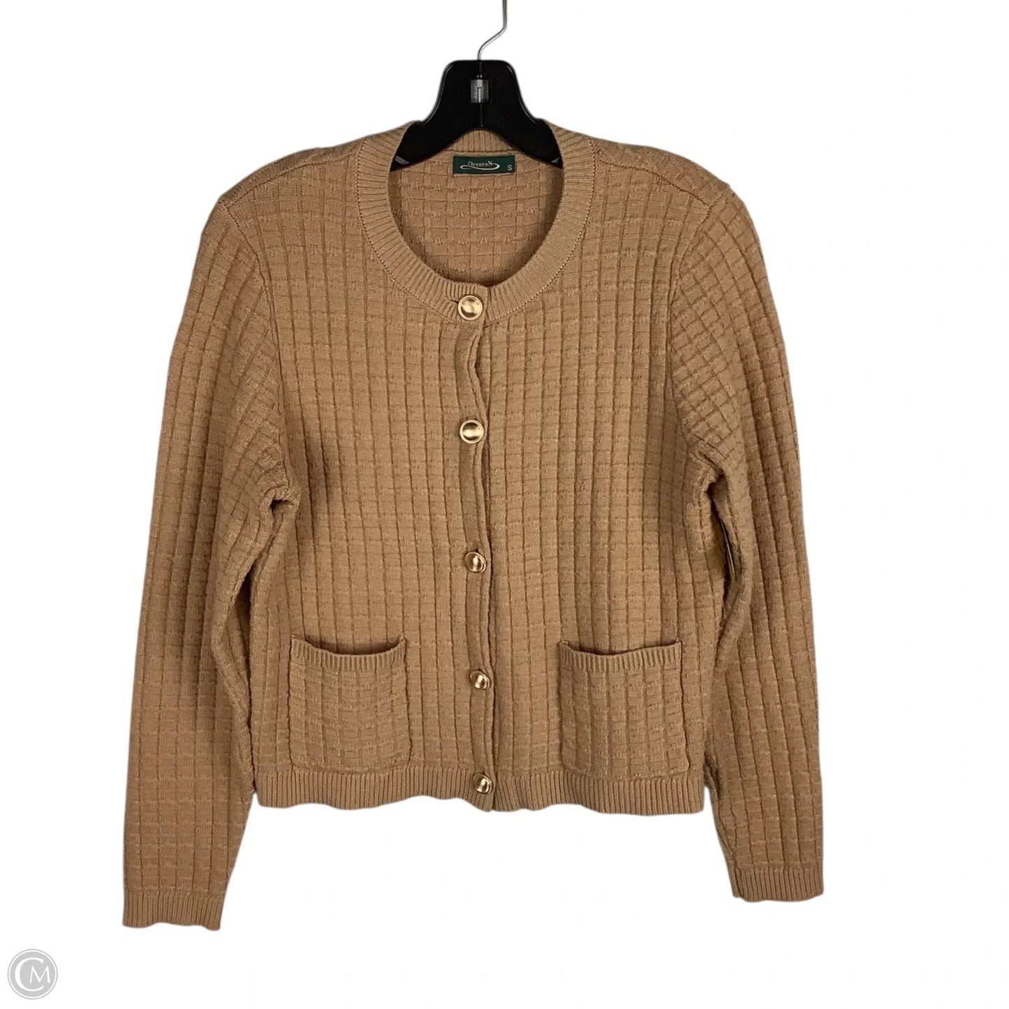 Sweater Cardigan By Clothes Mentor In Brown, Size: S