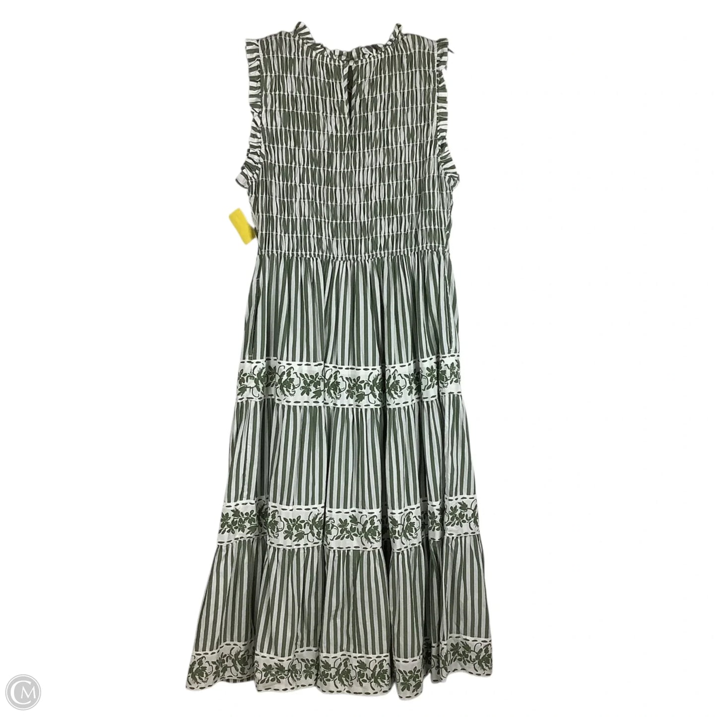 Dress Casual Maxi By Crown And Ivy In Green & White, Size: 8