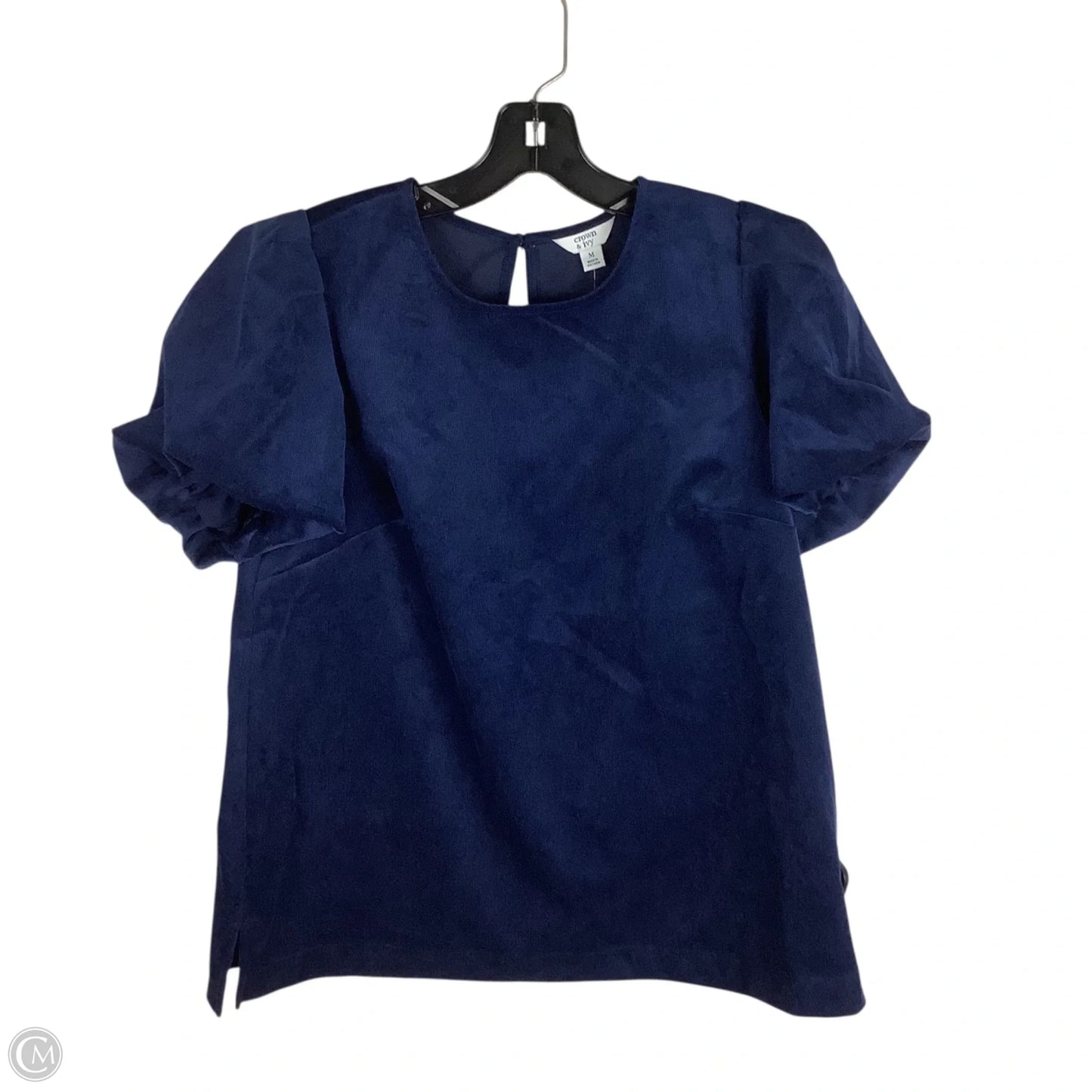 Top Short Sleeve By Crown And Ivy In Navy, Size: M