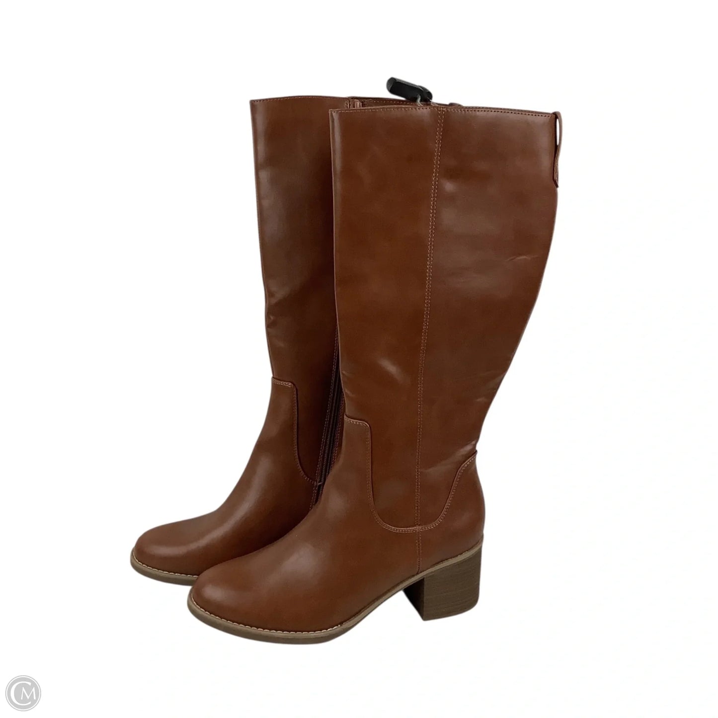 Boots Knee Heels By Universal Thread In Brown, Size: 11