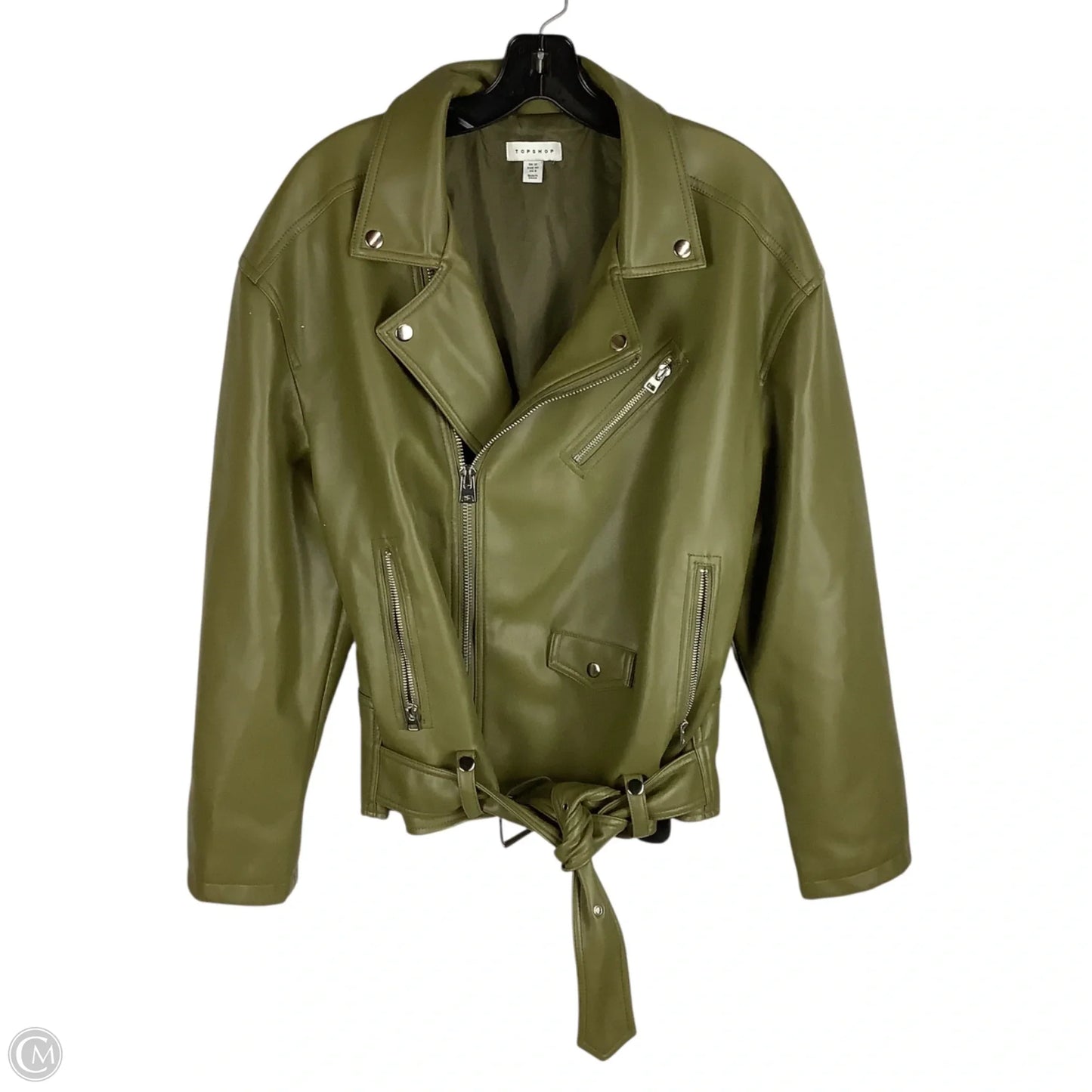 Jacket Utility By Topshop In Green, Size: 8