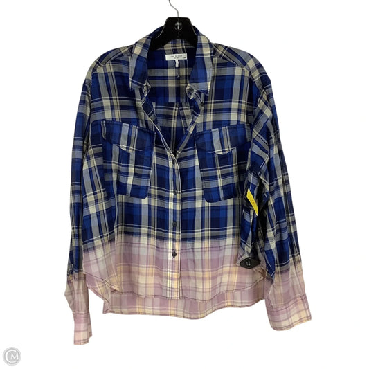 Top Long Sleeve By Rag And Bone In Plaid Pattern, Size: M