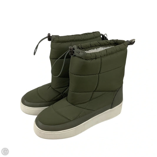 Boots Ankle Flats By J Slides In Green, Size: 10