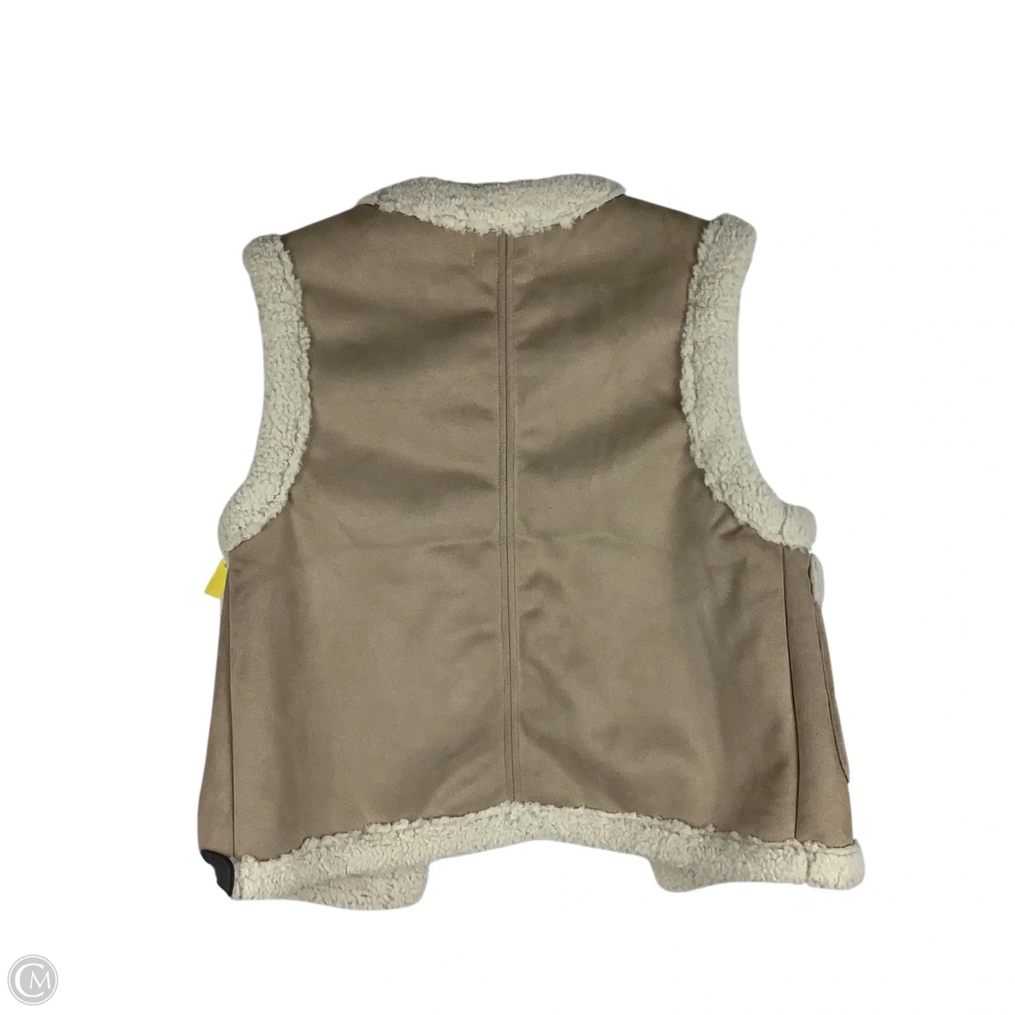 Vest Faux Fur & Sherpa By Mng In Tan, Size: M
