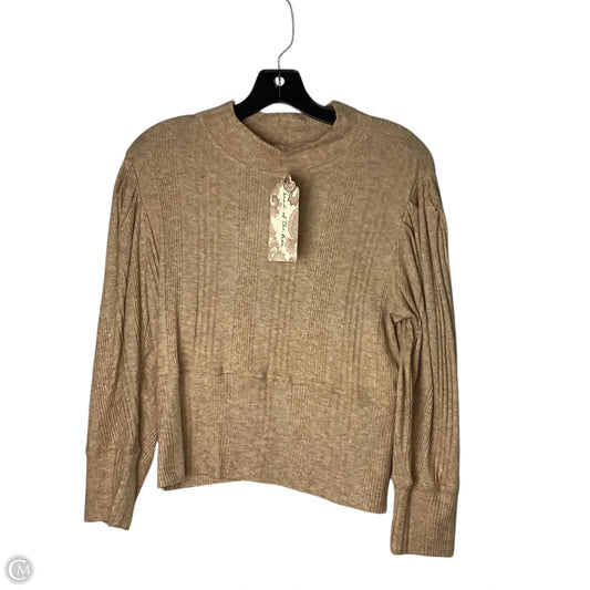 Top Long Sleeve By Clothes Mentor In Tan, Size: L