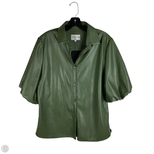 Top Short Sleeve By Cmc In Green, Size: L