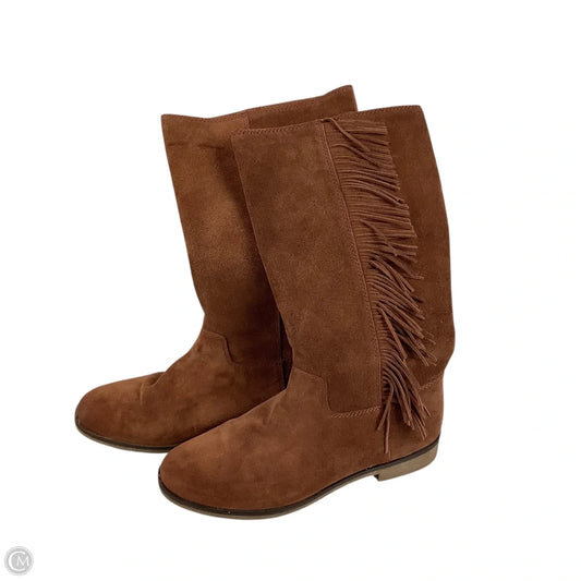 Boots Mid-calf Flats By Lucky Brand In Brown, Size: 10