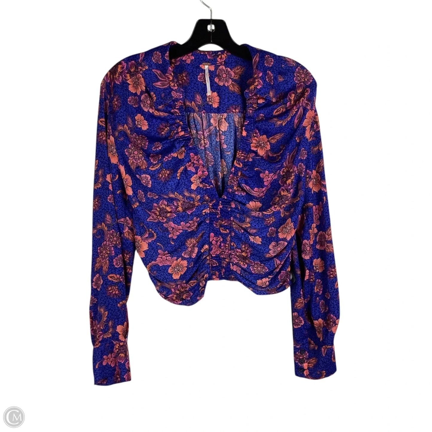 Top Long Sleeve By Free People In Blue, Size: S