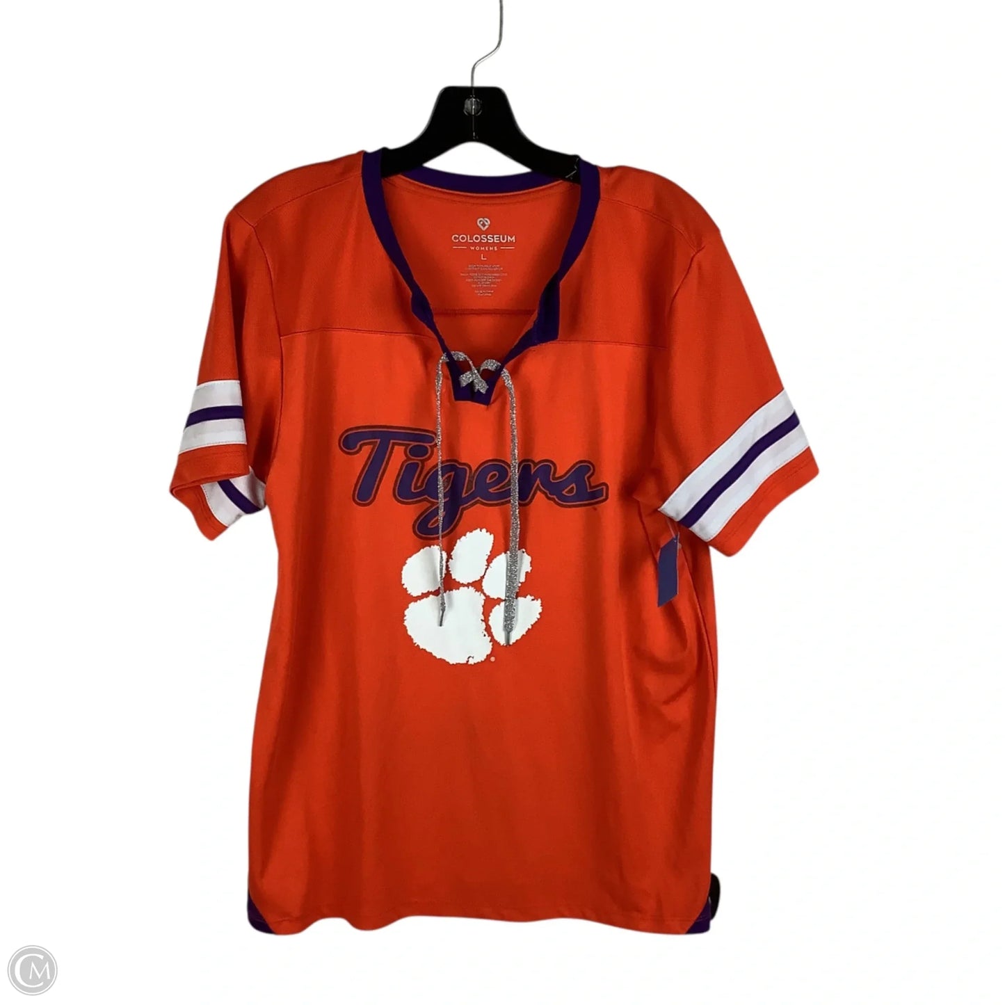 Athletic Top Short Sleeve By Colosseum In Orange, Size: L