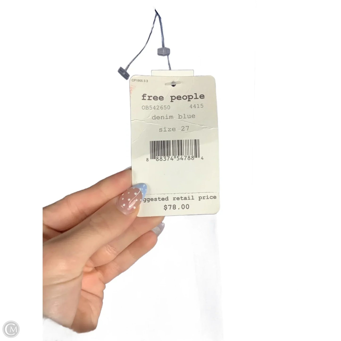 Jeans Flared By Free People In Blue Denim, Size: 4