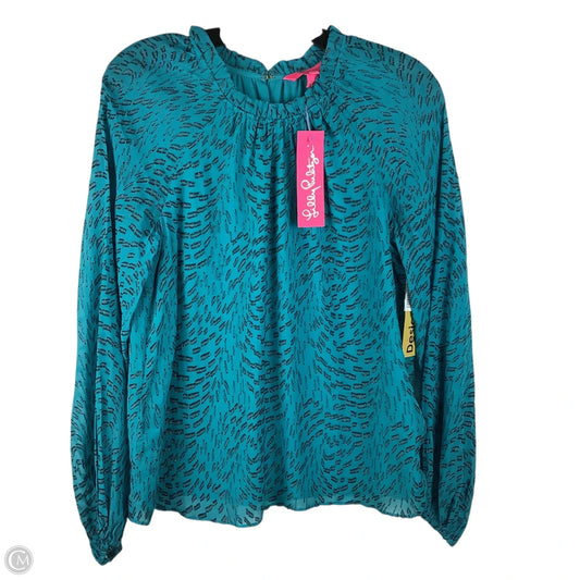 Top Long Sleeve Designer By Lilly Pulitzer In Blue, Size: S