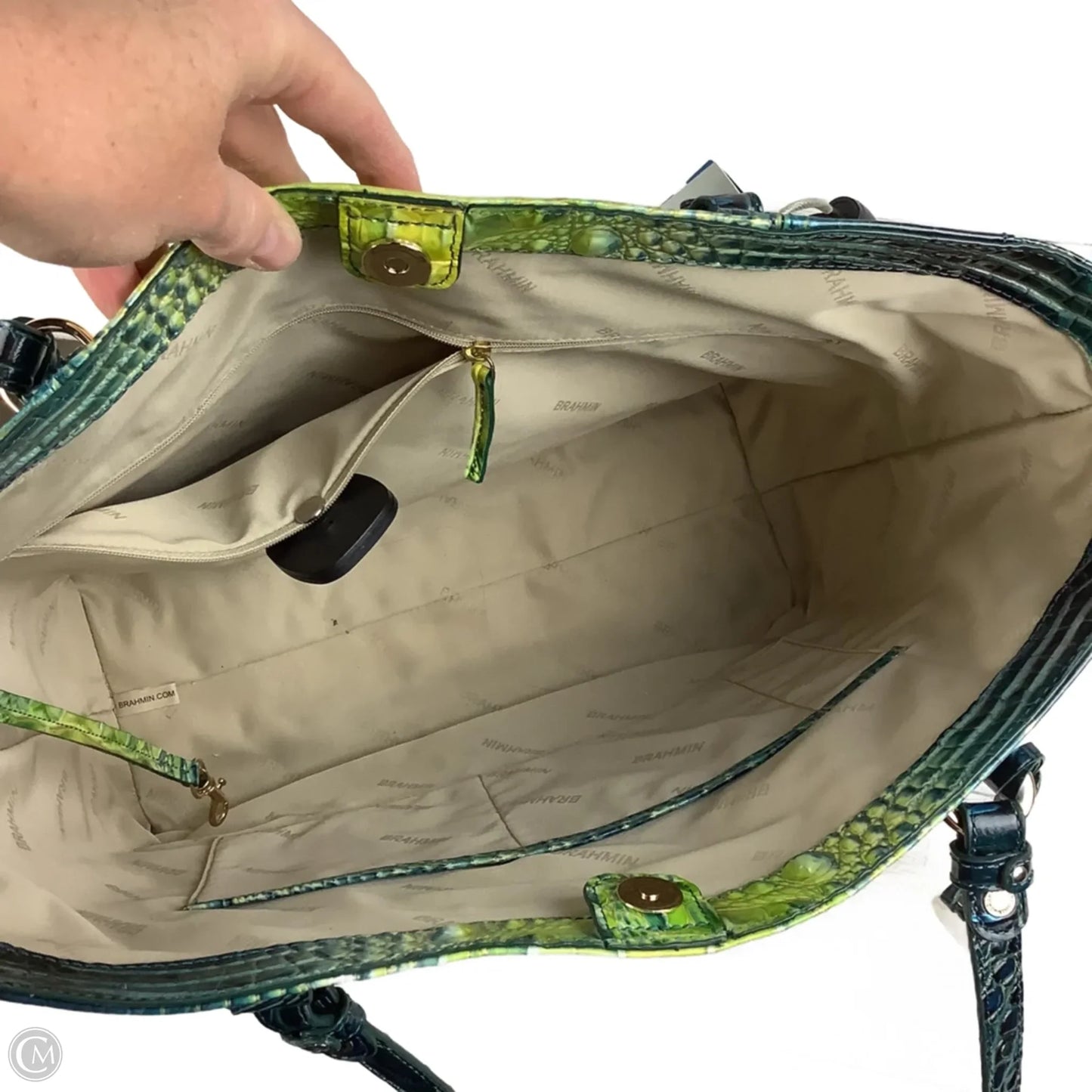 Handbag Designer By Brahmin, Size: Large