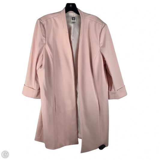 Blazer By Anne Klein In Pink, Size: Xl