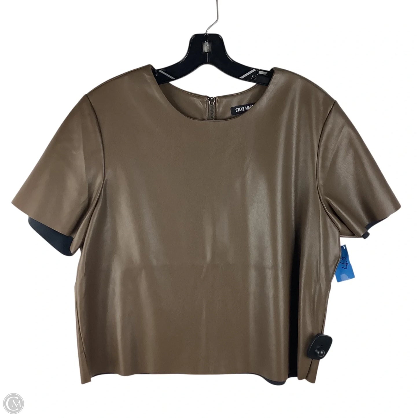 Top Short Sleeve By Steve Madden In Brown, Size: M