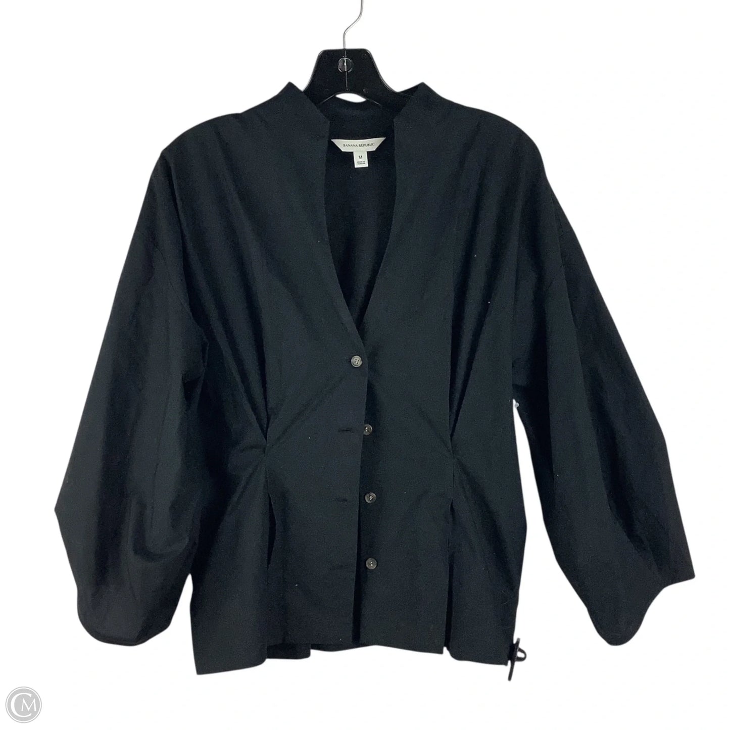 Top Long Sleeve By Banana Republic In Black, Size: M