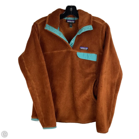 Jacket Fleece By Patagonia In Orange, Size: S