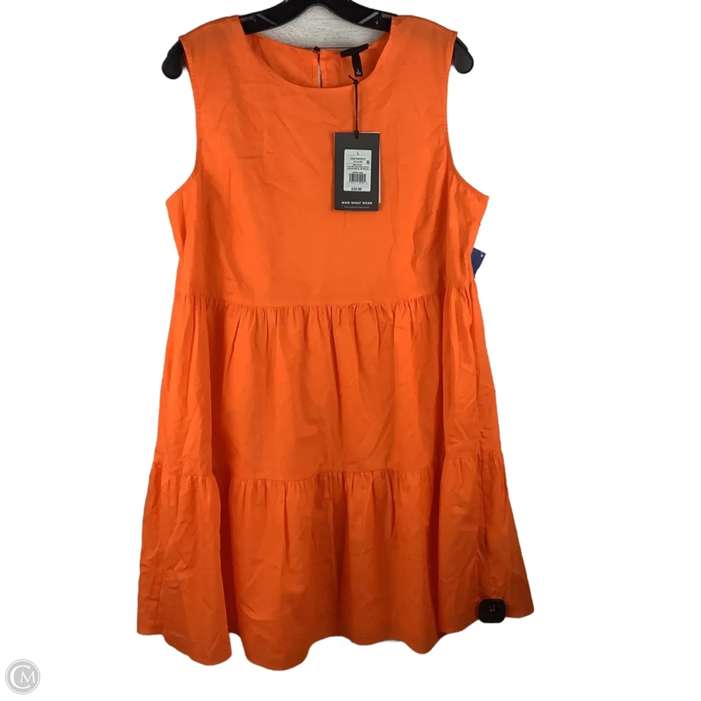 Dress Casual Short By Who What Wear In Orange, Size: L