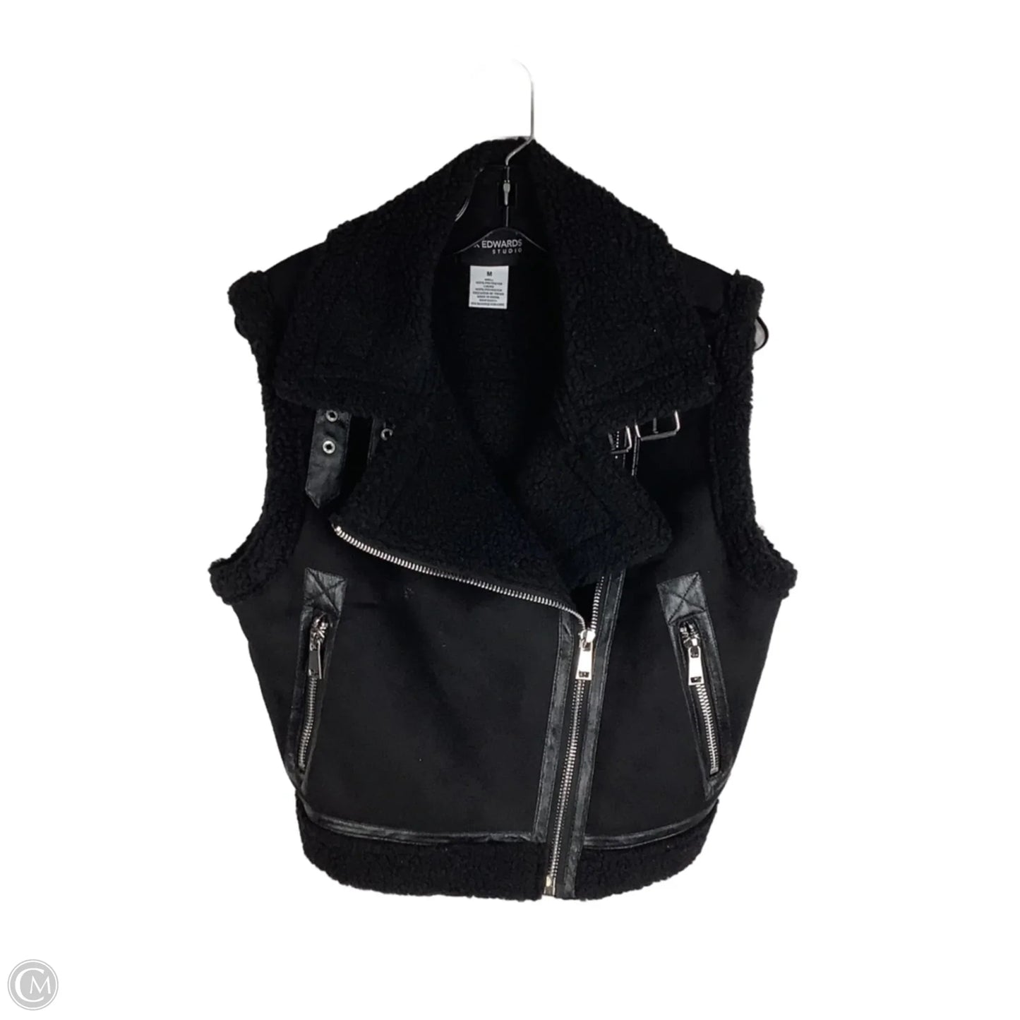 Vest Faux Fur & Sherpa By Cmc In Black, Size: M