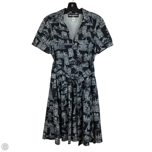 Dress Designer By Karl Lagerfeld In Black & White, Size: 8