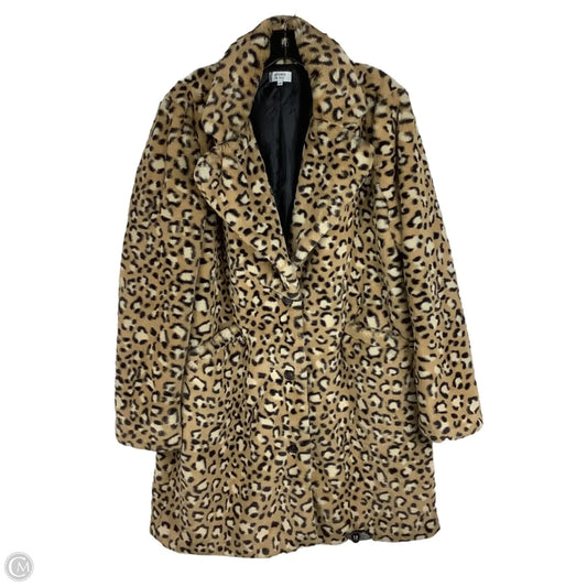Jacket Faux Fur & Sherpa By Crown And Ivy In Animal Print, Size: L