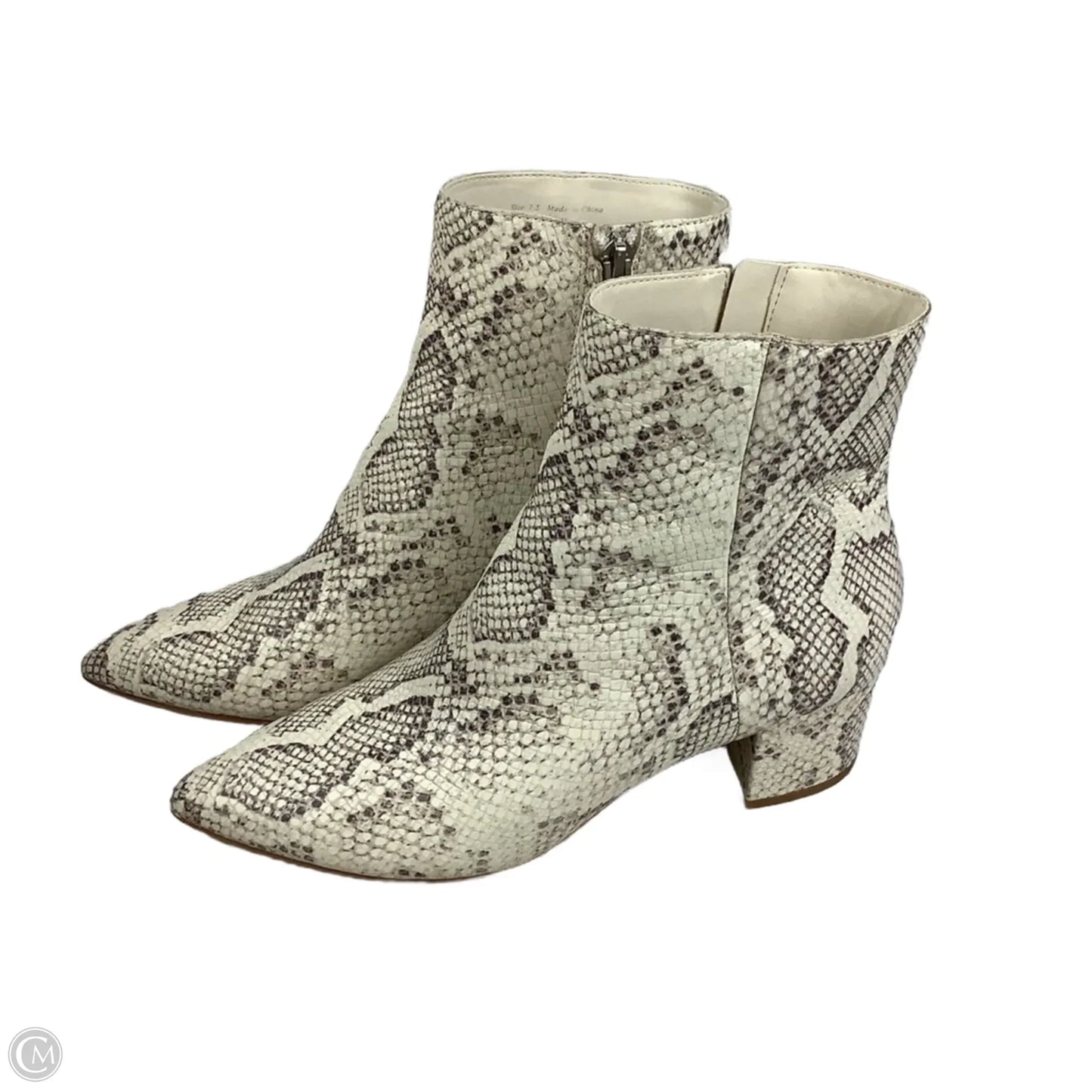 Boots Ankle Heels By Dolce Vita In Snakeskin Print, Size: 7.5