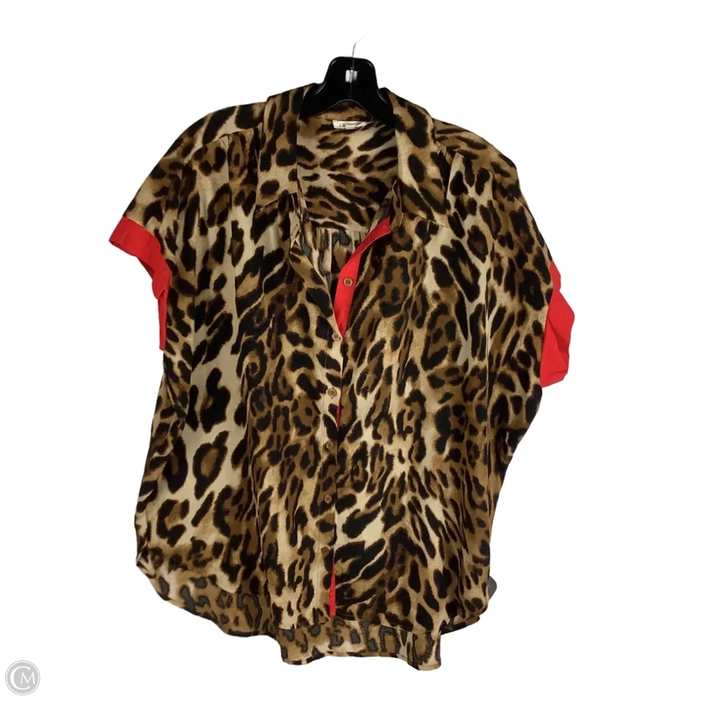 Top Short Sleeve By Jodifl In Animal Print, Size: M