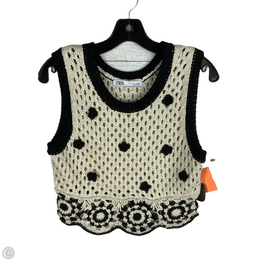 Top Sleeveless By Zara In Tan, Size: S