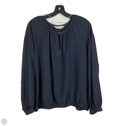 Top Long Sleeve By Nine West In Navy, Size: Xl