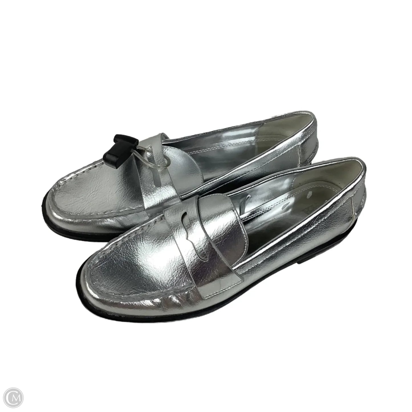Shoes Flats By Zara In Silver, Size: 37