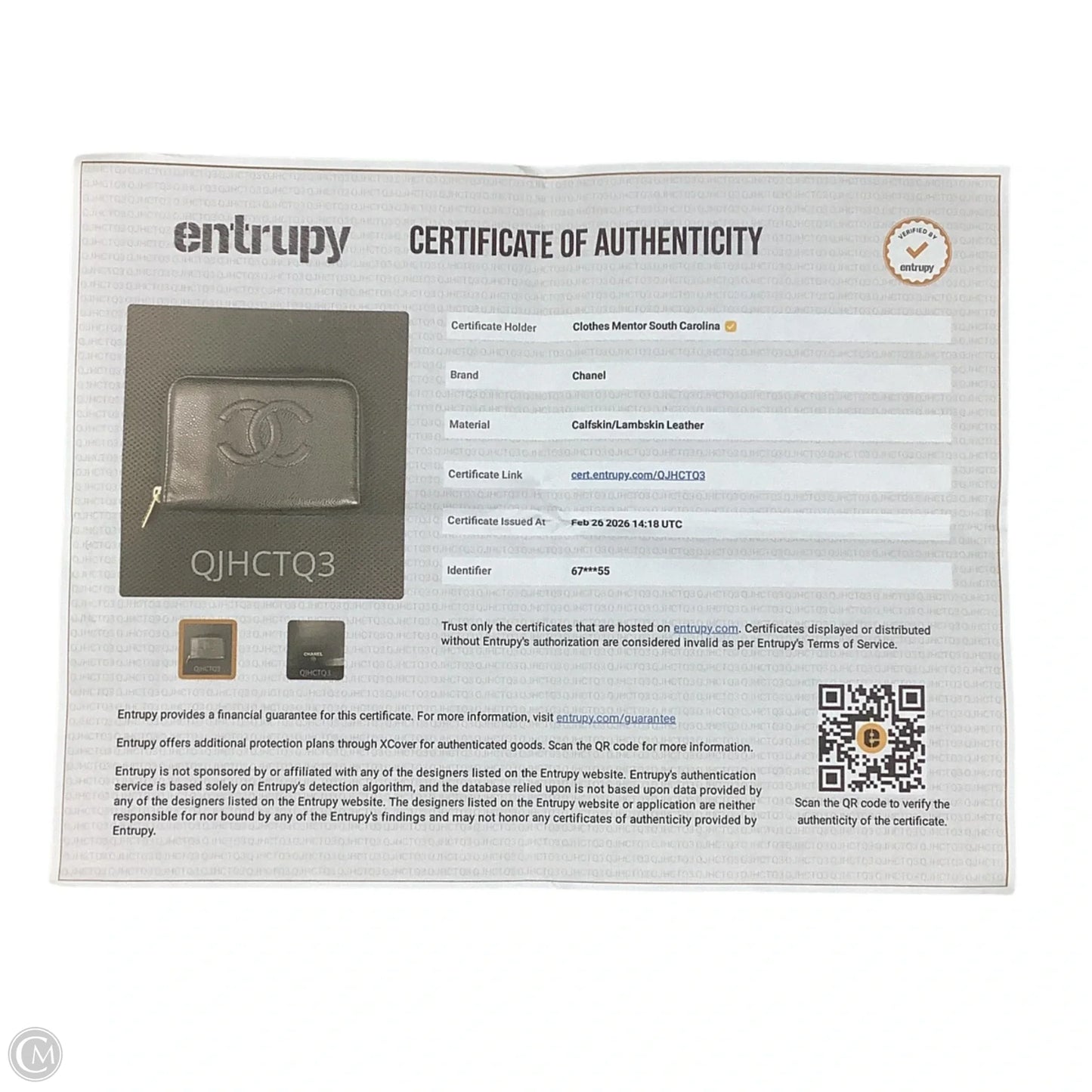 Wallet Luxury Designer By Chanel, Size: Medium