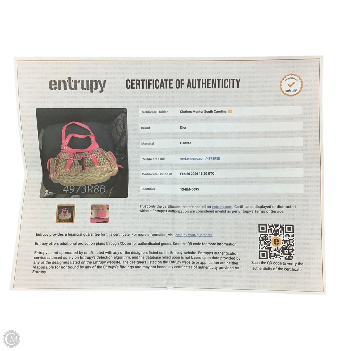 Handbag Luxury Designer By Dior, Size: Medium