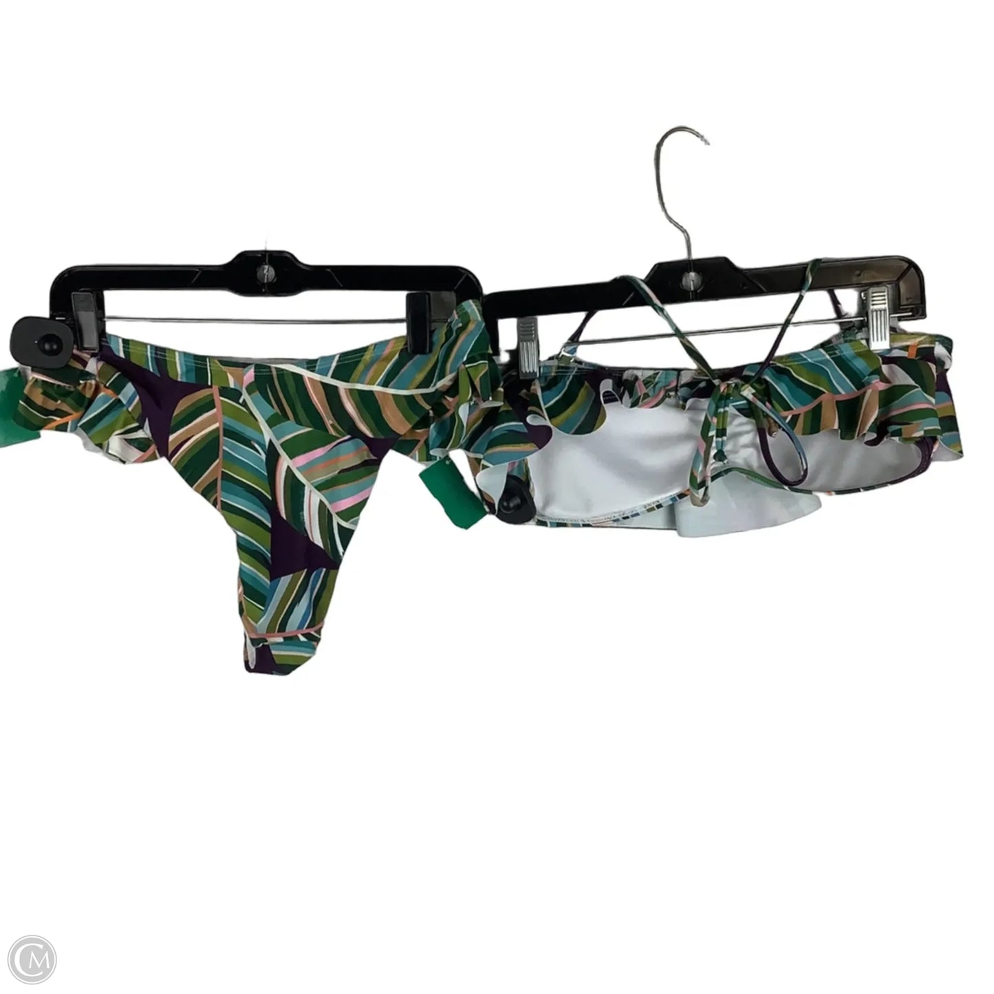 Swimsuit 2pc By Molly Bracken In Tropical Print, Size: L