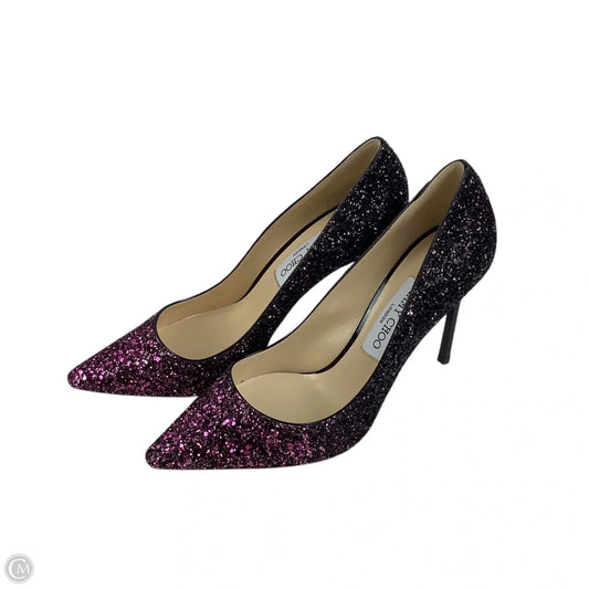 Shoes Luxury Designer By Jimmy Choo In Purple, Size: 39